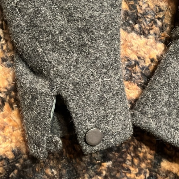 Vintage gray wool blouse - fully lined. Size 4 - Picture 4 of 12